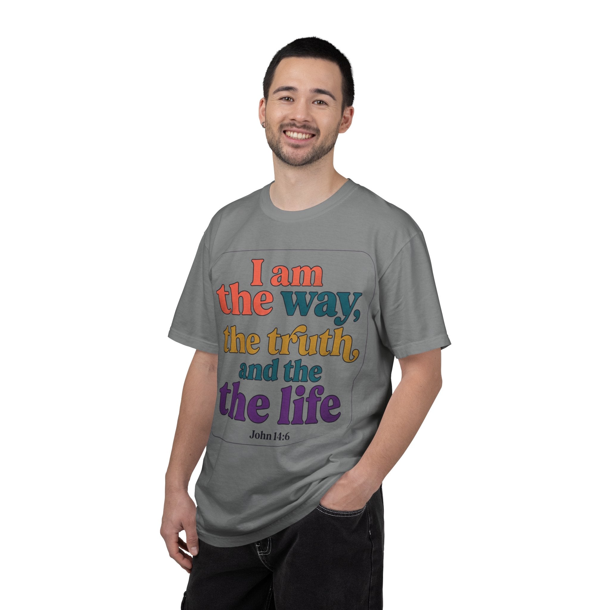 Christian T-Shirt — "I Am the Way, the Truth, and the Life" Retro Scripture Tee (John 14:6)