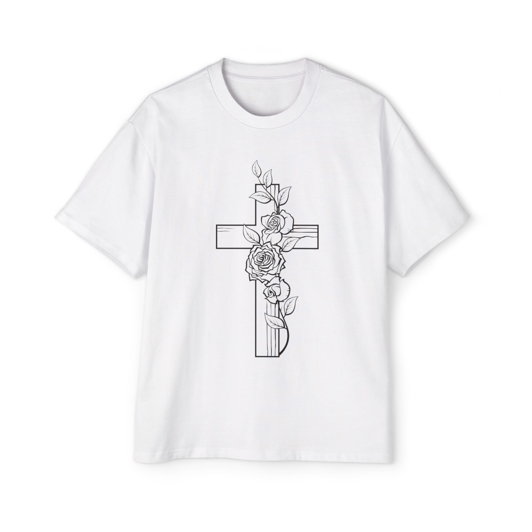 Cross and Rose| Grunge Christian Tee