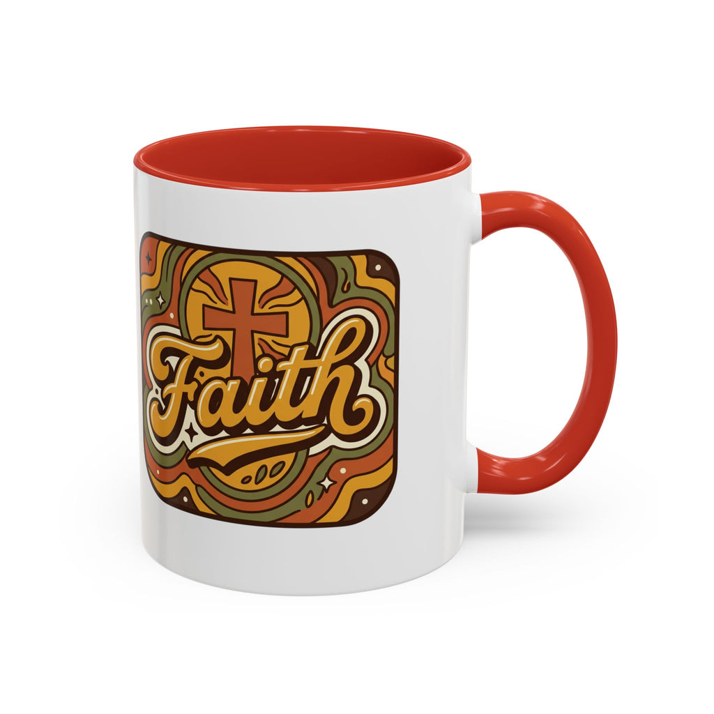 Faith Retro Script Mug | Accent Coffee Mug
