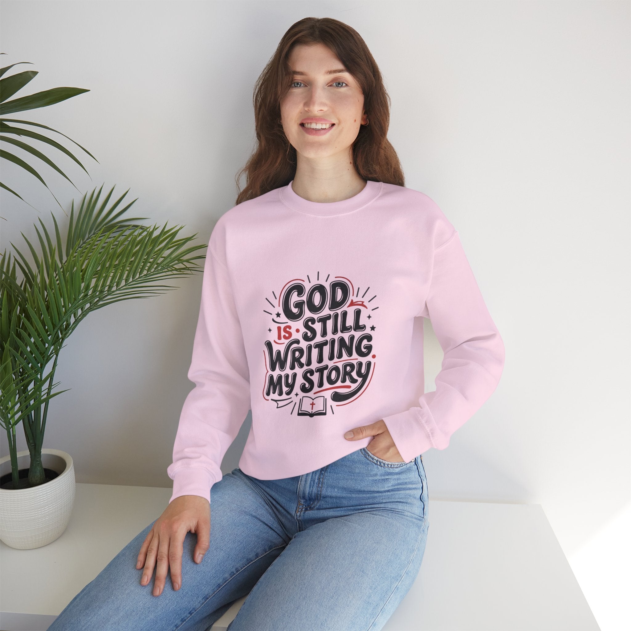 God Is Still Writing My Story Sweatshirt | Christian encouragement, groovy scripture