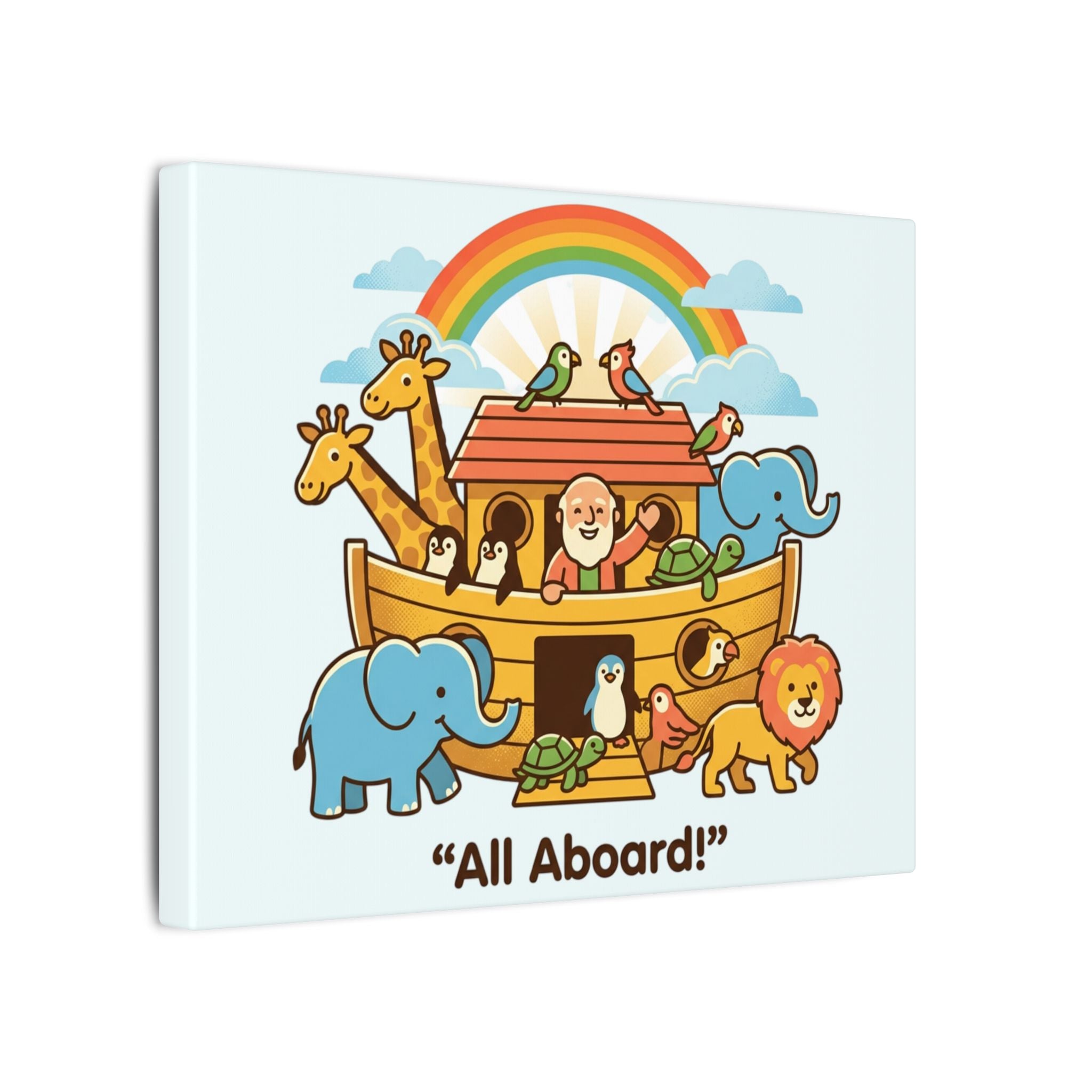 Noah's Ark Animals Matte Canvas | Stretched Wall Art, Kids Nursery Decor