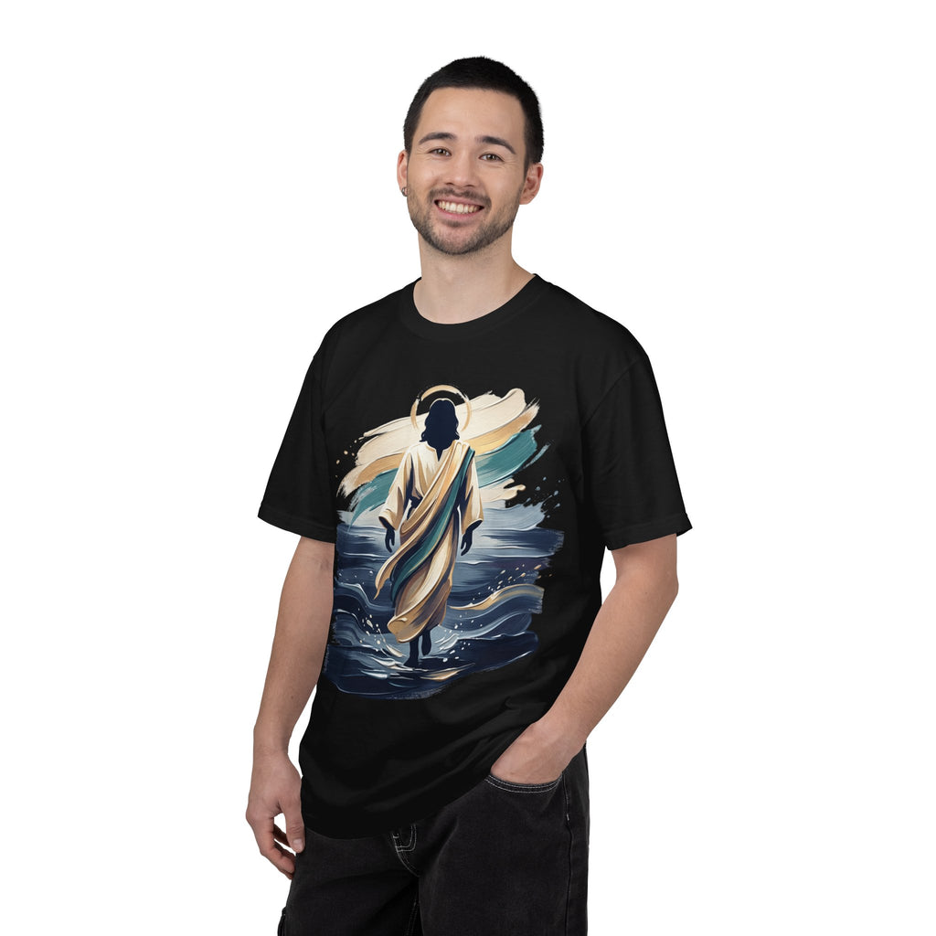 Jesus Walking on Water T-Shirt — Inspirational Christian Faith Tee