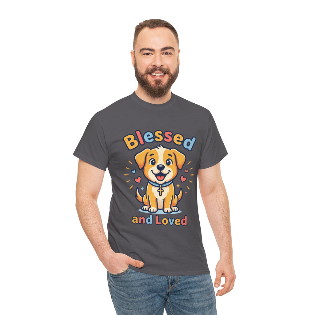 Blessed and Loved Puppy T-Shirt — Cute Dog Graphic Tee for Pet Lovers