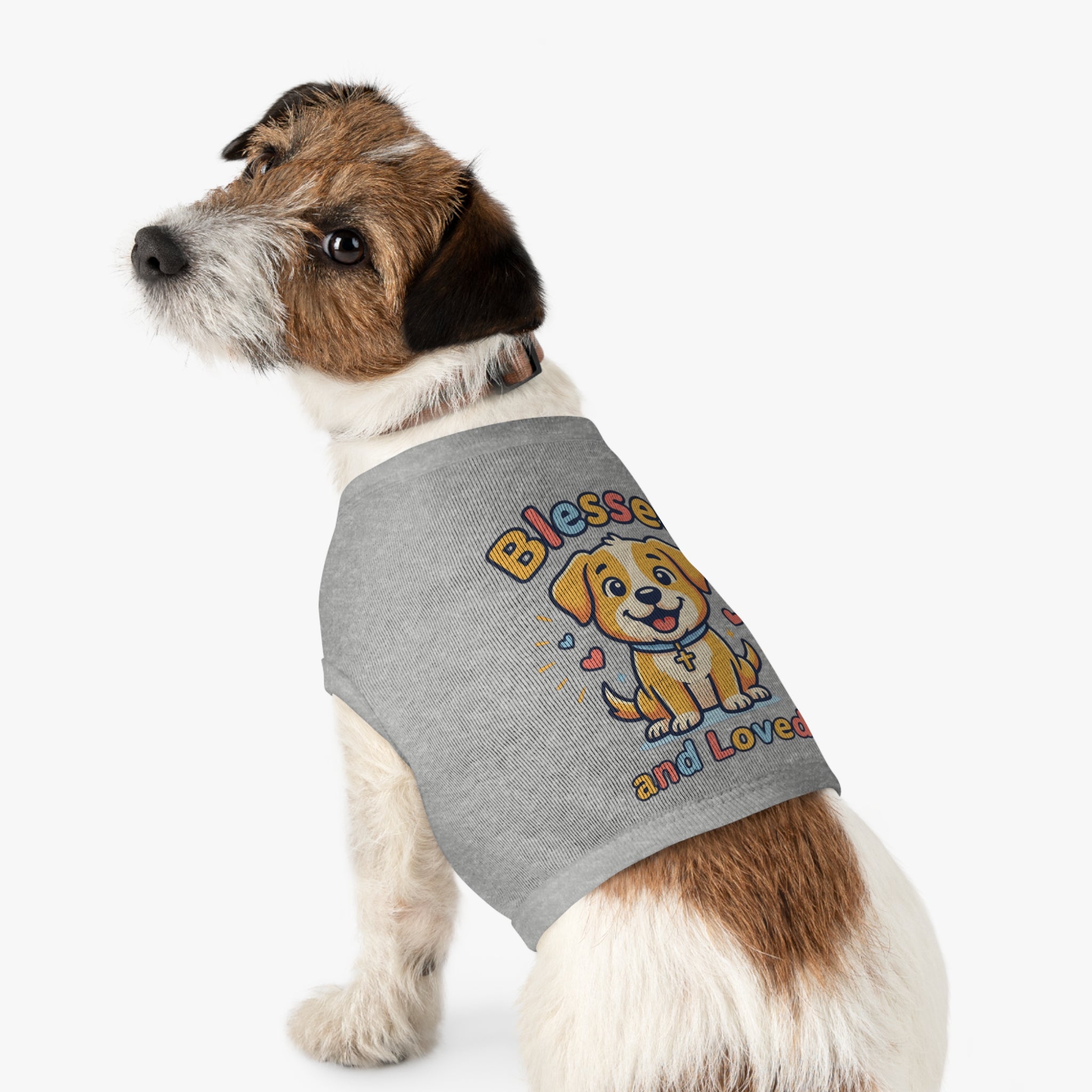 Blessed and Loved Pet Tank Top — Cute Dog Faith Graphic