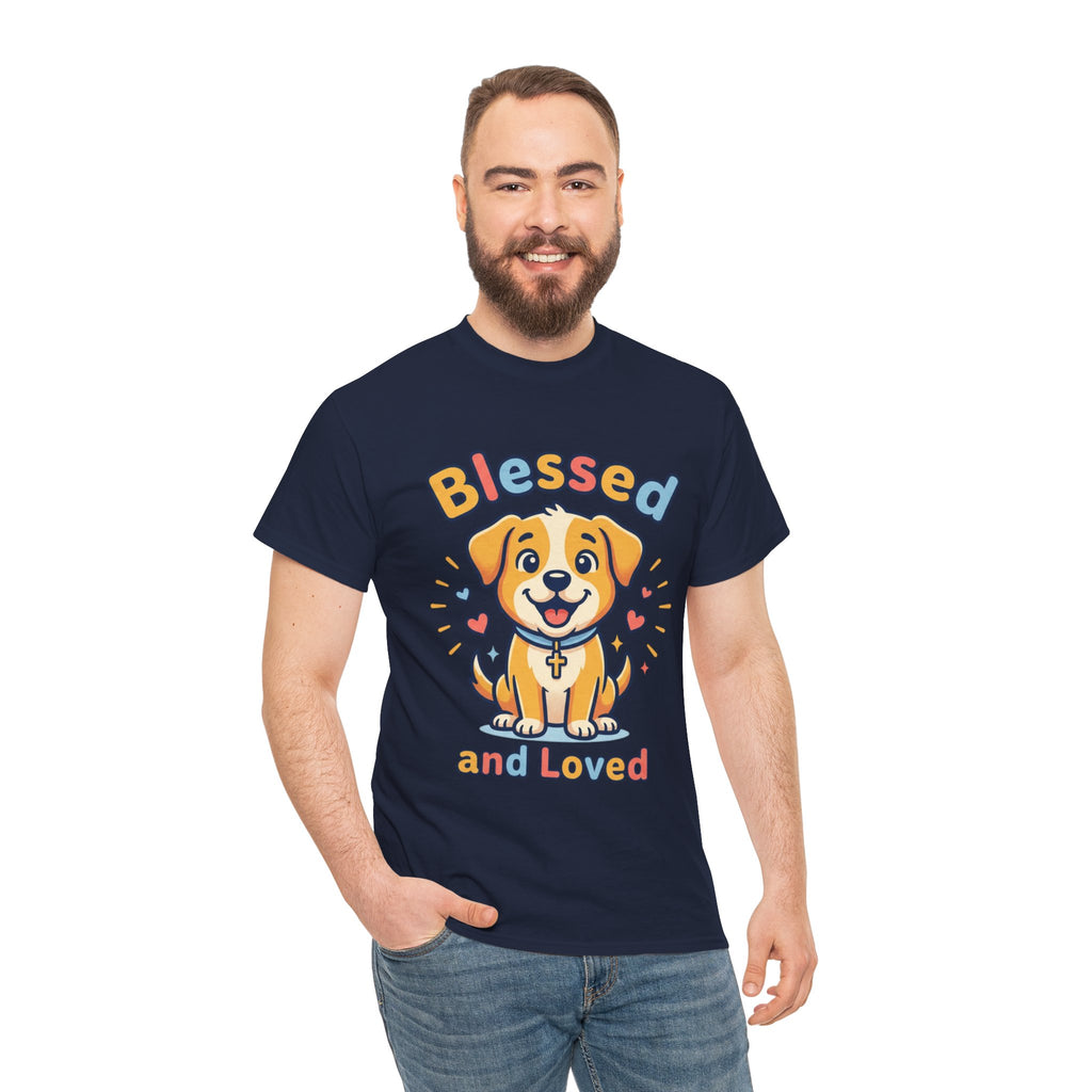 Blessed and Loved Puppy T-Shirt — Cute Dog Graphic Tee for Pet Lovers