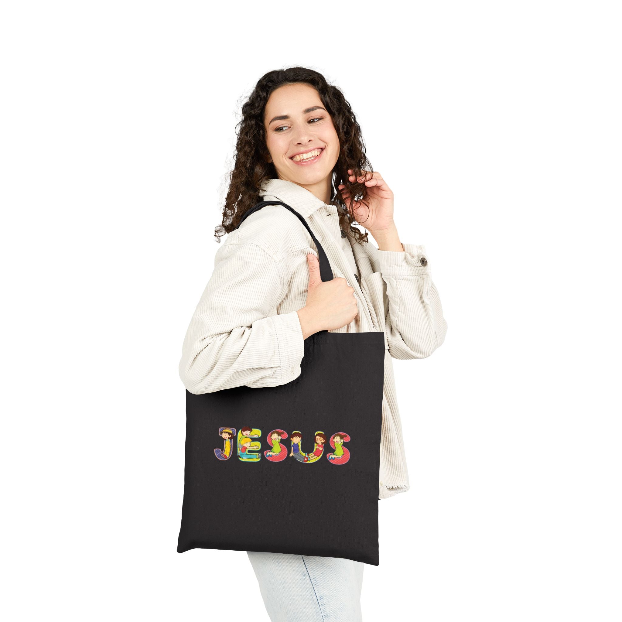 Jesus Tote | Christian encouragement, pastel retro groovy