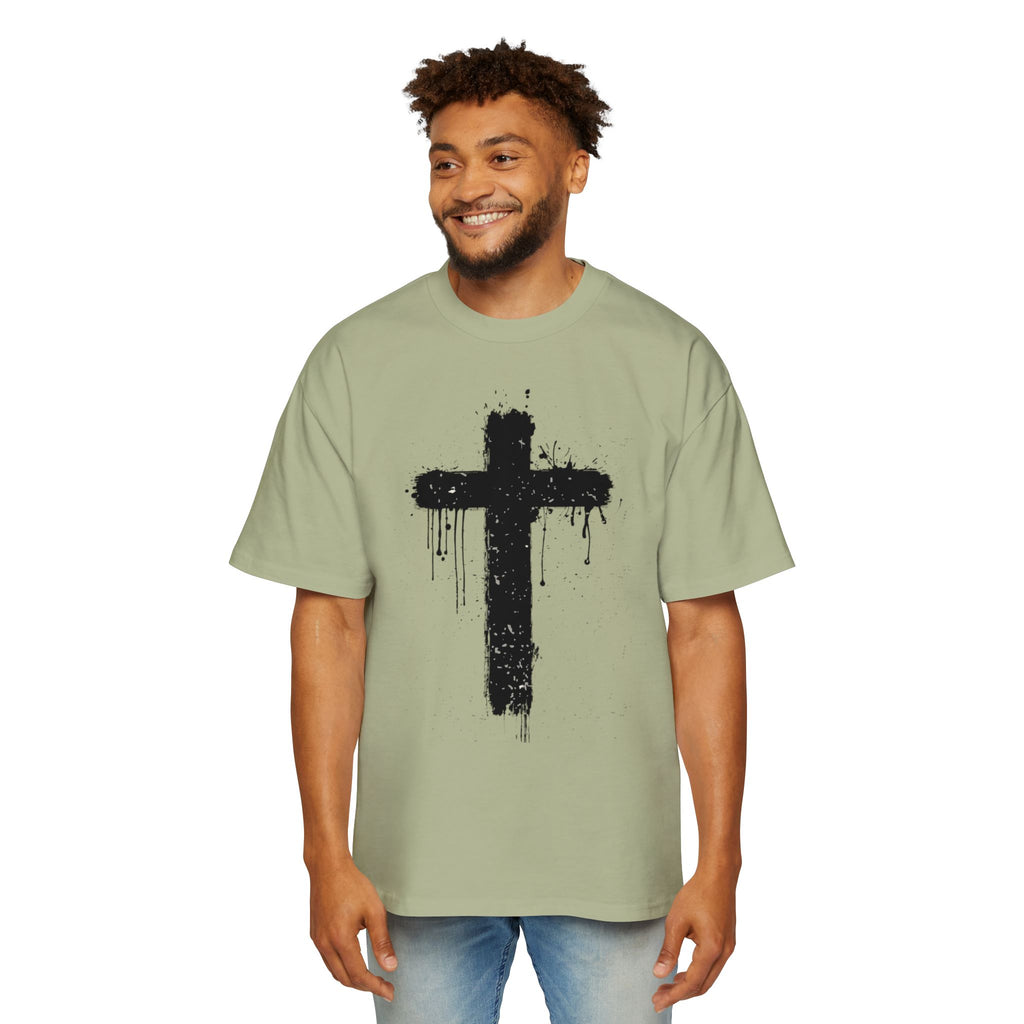 Dripping Paint Cross T-Shirt | Grunge Christian Tee