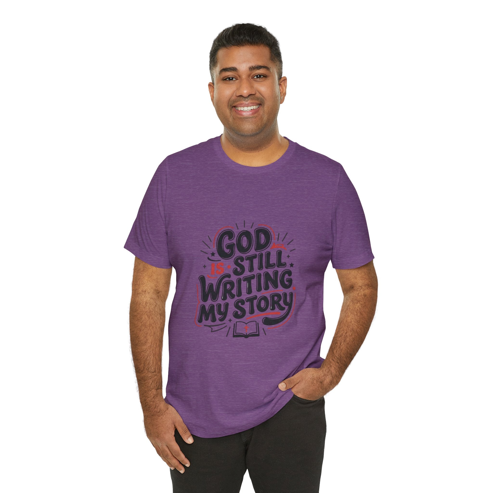 God Is Still Writing My Story T-Shirt | Christian encouragement, pastel groovy scripture