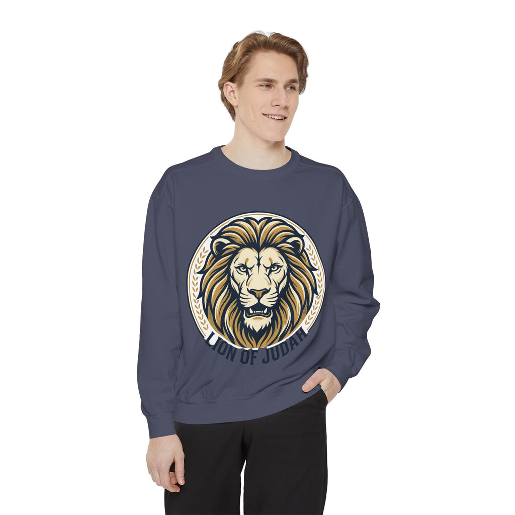 Lion of Judah Sweatshirt — Religious Lion Graphic Crewneck
