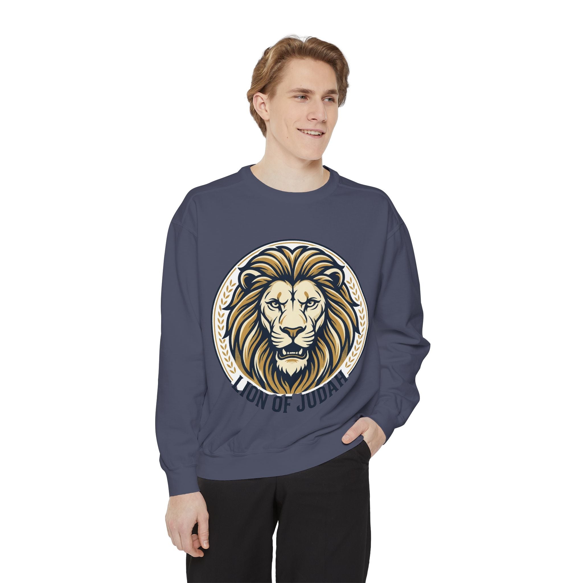 Lion of Judah Sweatshirt — Religious Lion Graphic Crewneck