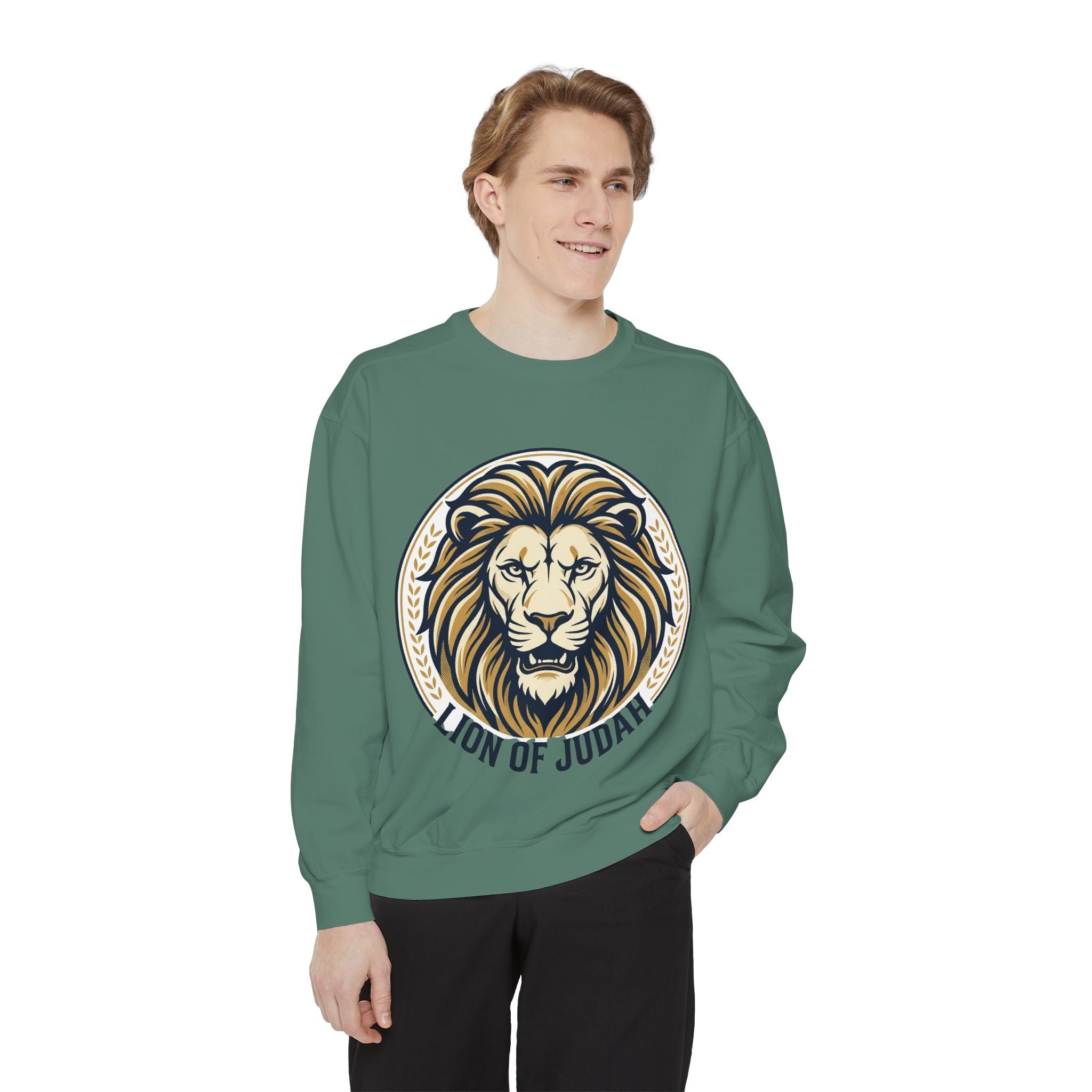 Lion of Judah Sweatshirt — Religious Lion Graphic Crewneck