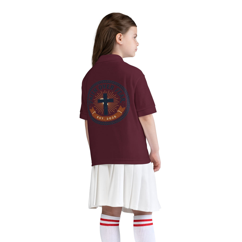 Faith over Fear design Youth Polo