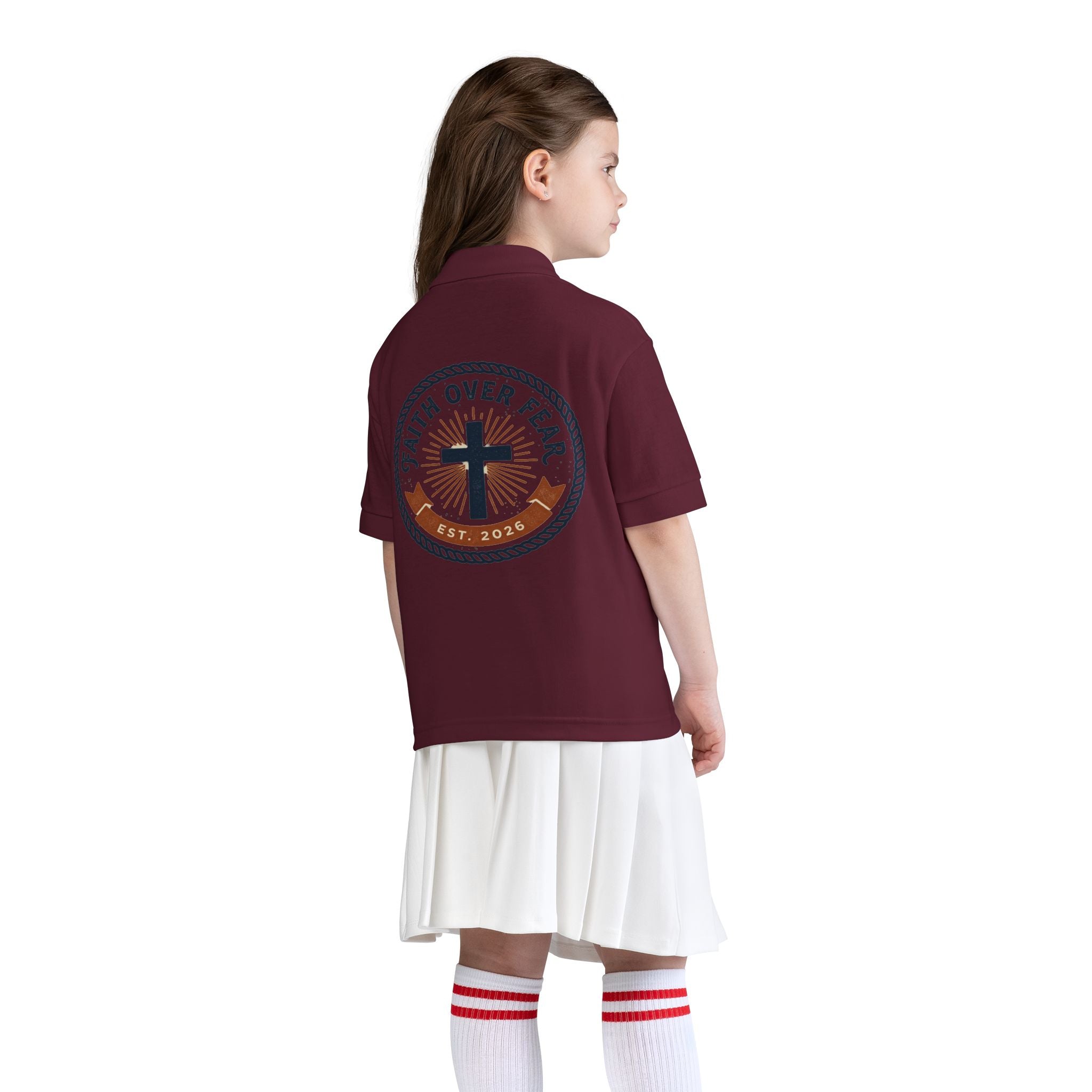 Faith over Fear design Youth Polo