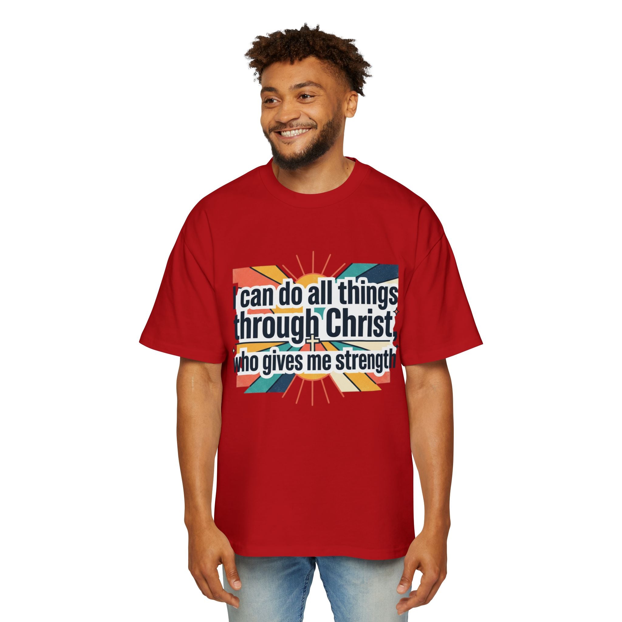I can do all things through Christ who gives me strength T-Shirt | Grunge Christian Tee