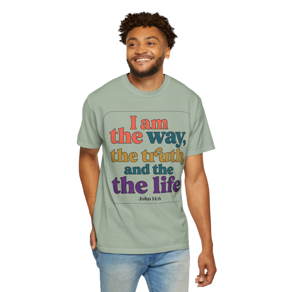 Christian T-Shirt — "I Am the Way, the Truth, and the Life" Retro Scripture Tee (John 14:6)