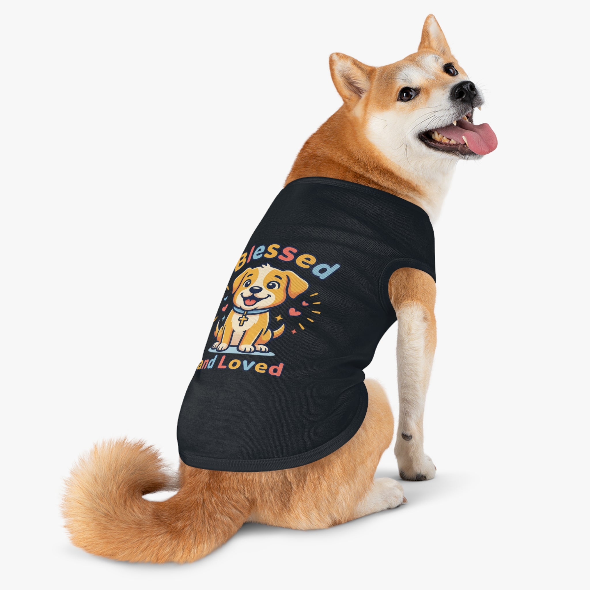 Blessed and Loved Pet Tank Top — Cute Dog Faith Graphic