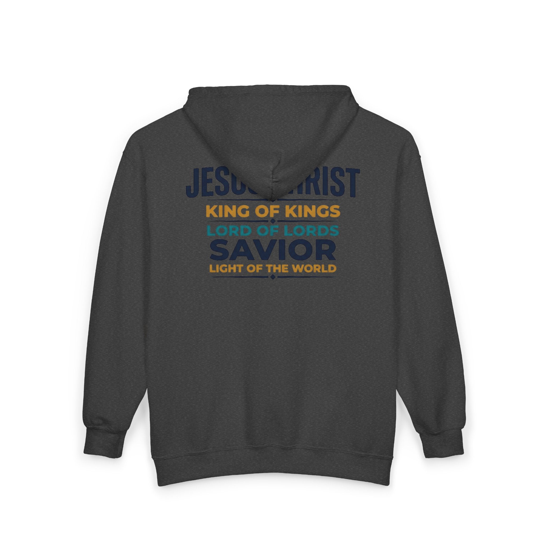King of Kings Hoodie — Religious Faith Unisex Zip-Up Sweatshirt