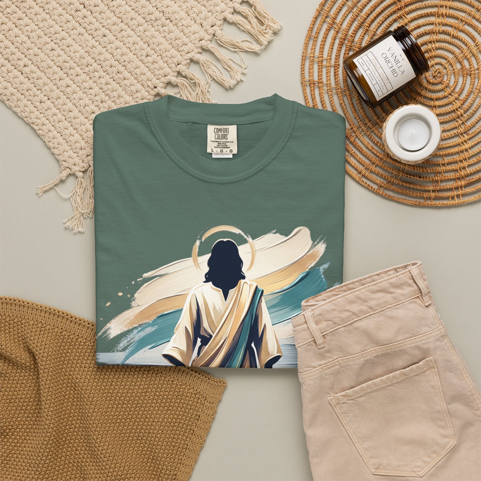 Jesus Walking on Water T-Shirt — Inspirational Christian Faith Tee