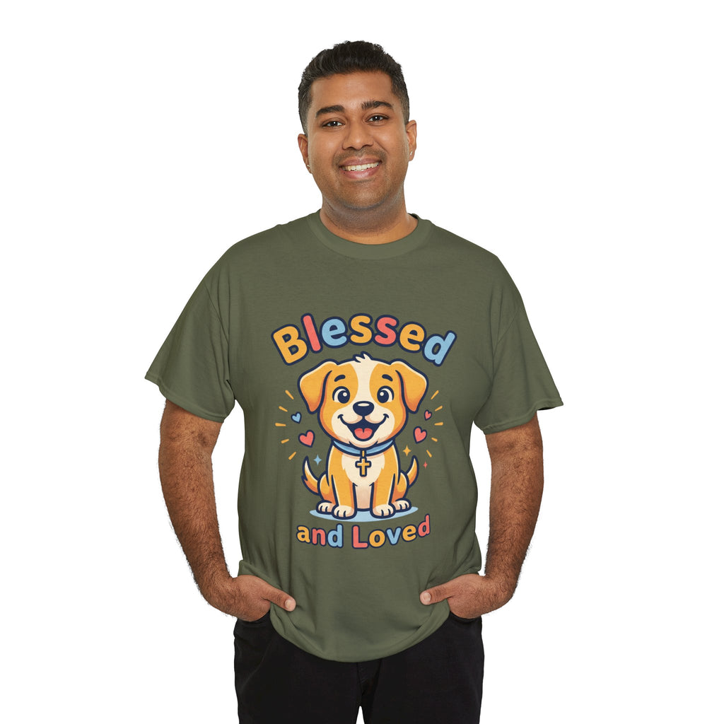 Blessed and Loved Puppy T-Shirt — Cute Dog Graphic Tee for Pet Lovers