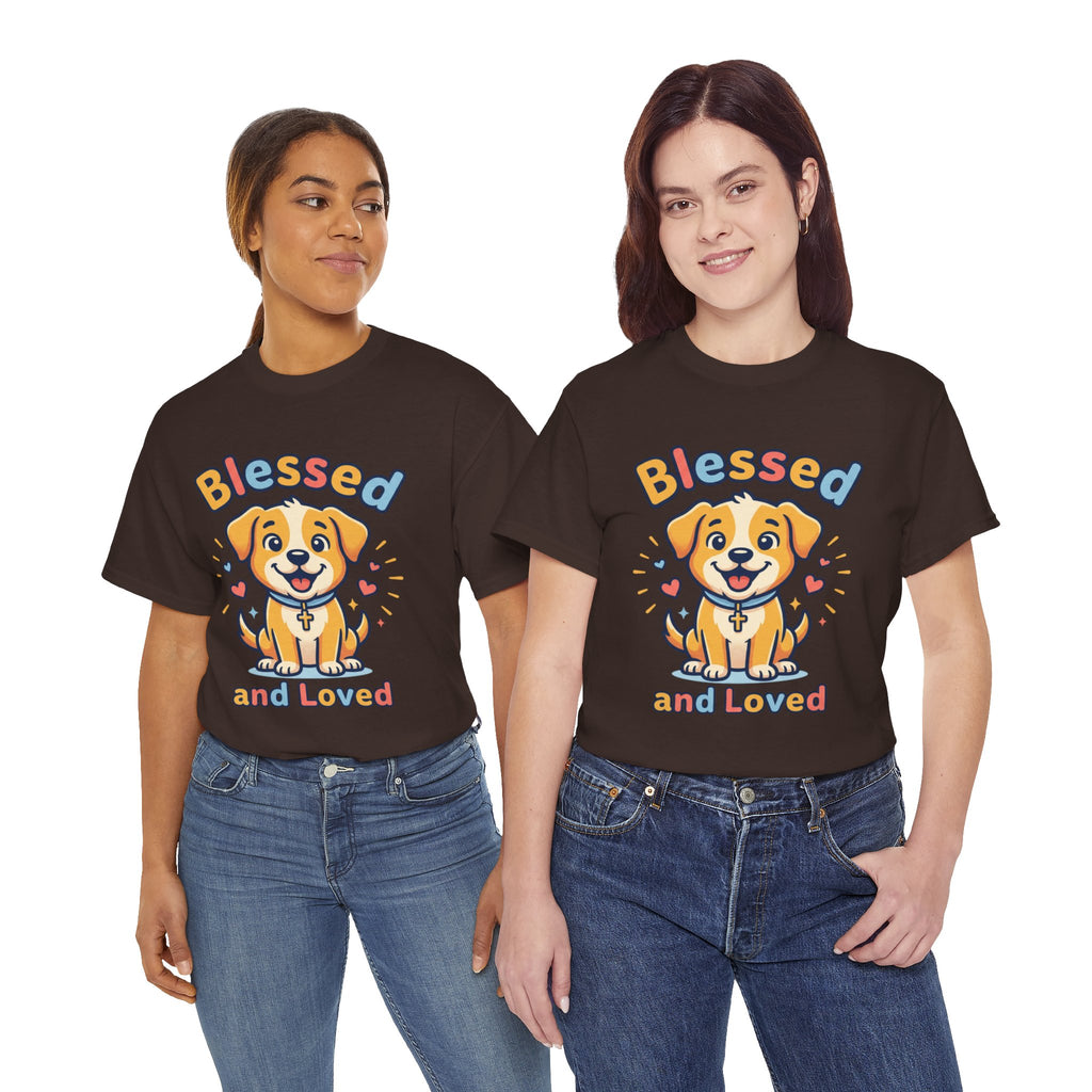 Blessed and Loved Puppy T-Shirt — Cute Dog Graphic Tee for Pet Lovers