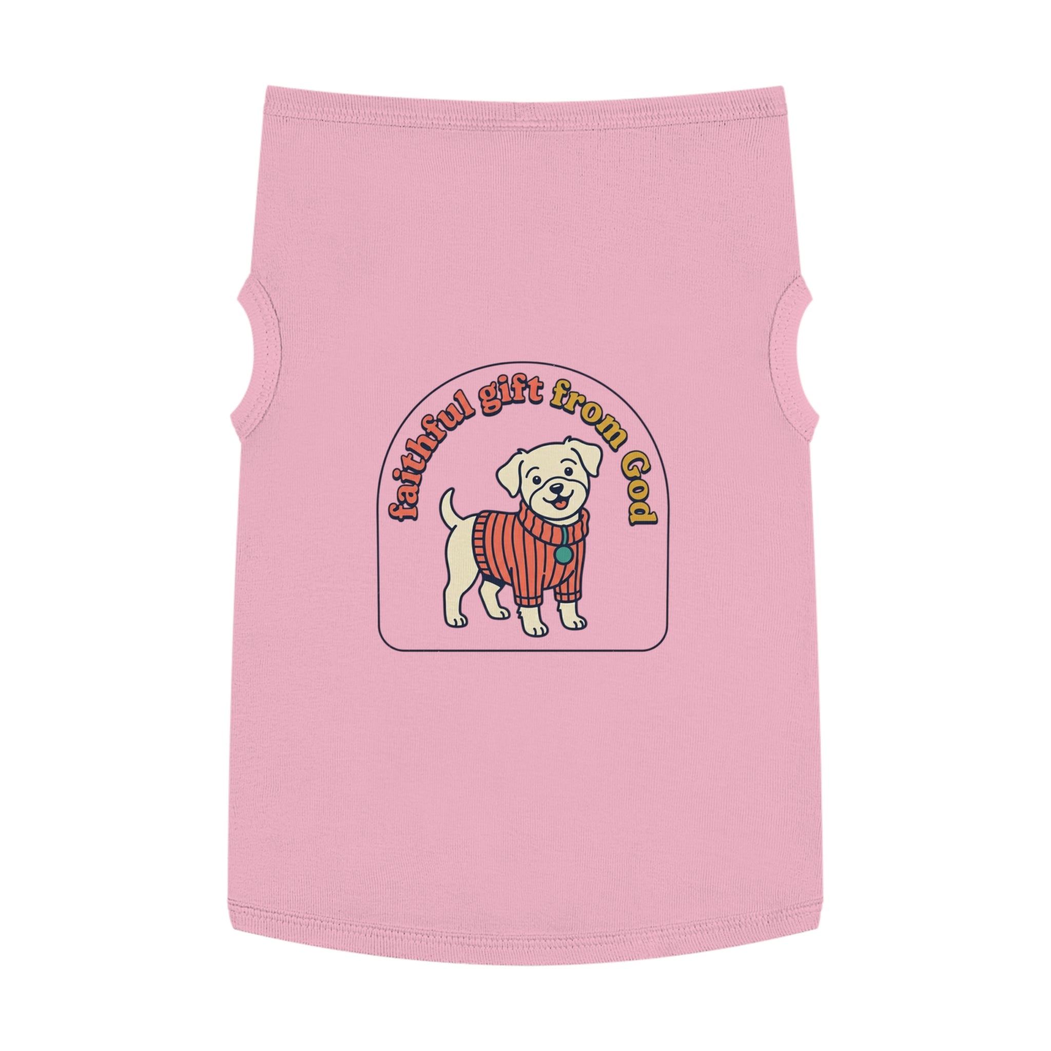 Dog Tank Top — 'Faithful Friend' Sweater-Print Pet Tee