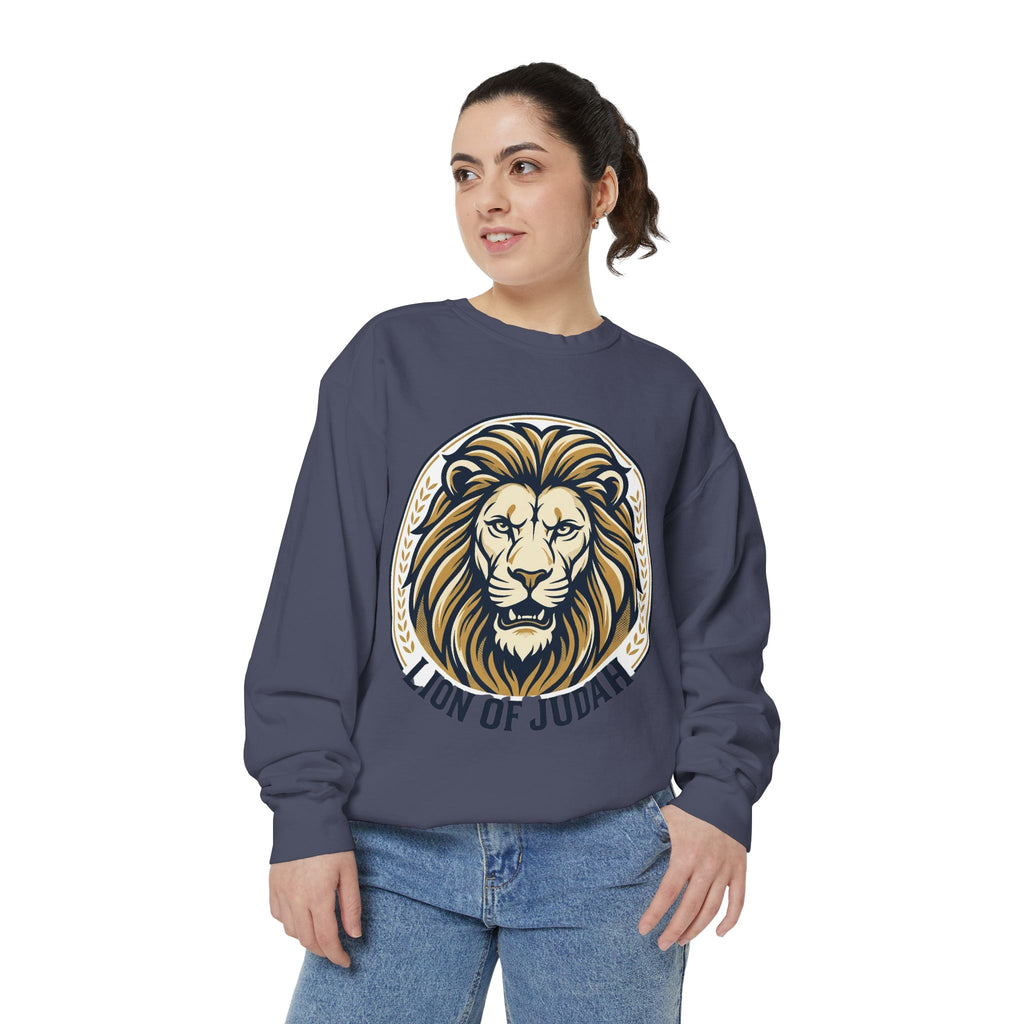Lion of Judah Sweatshirt — Religious Lion Graphic Crewneck