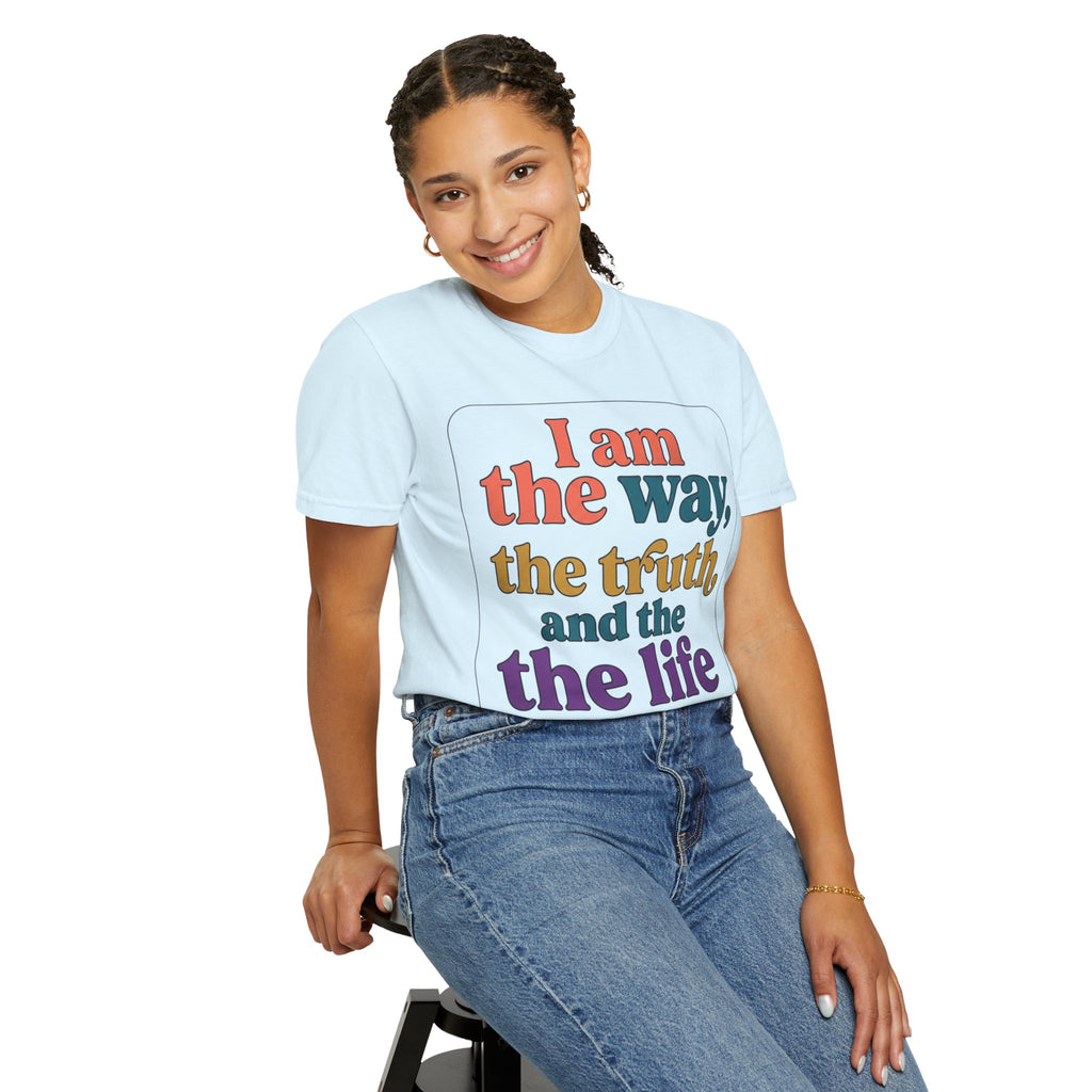 Christian T-Shirt — "I Am the Way, the Truth, and the Life" Retro Scripture Tee (John 14:6)