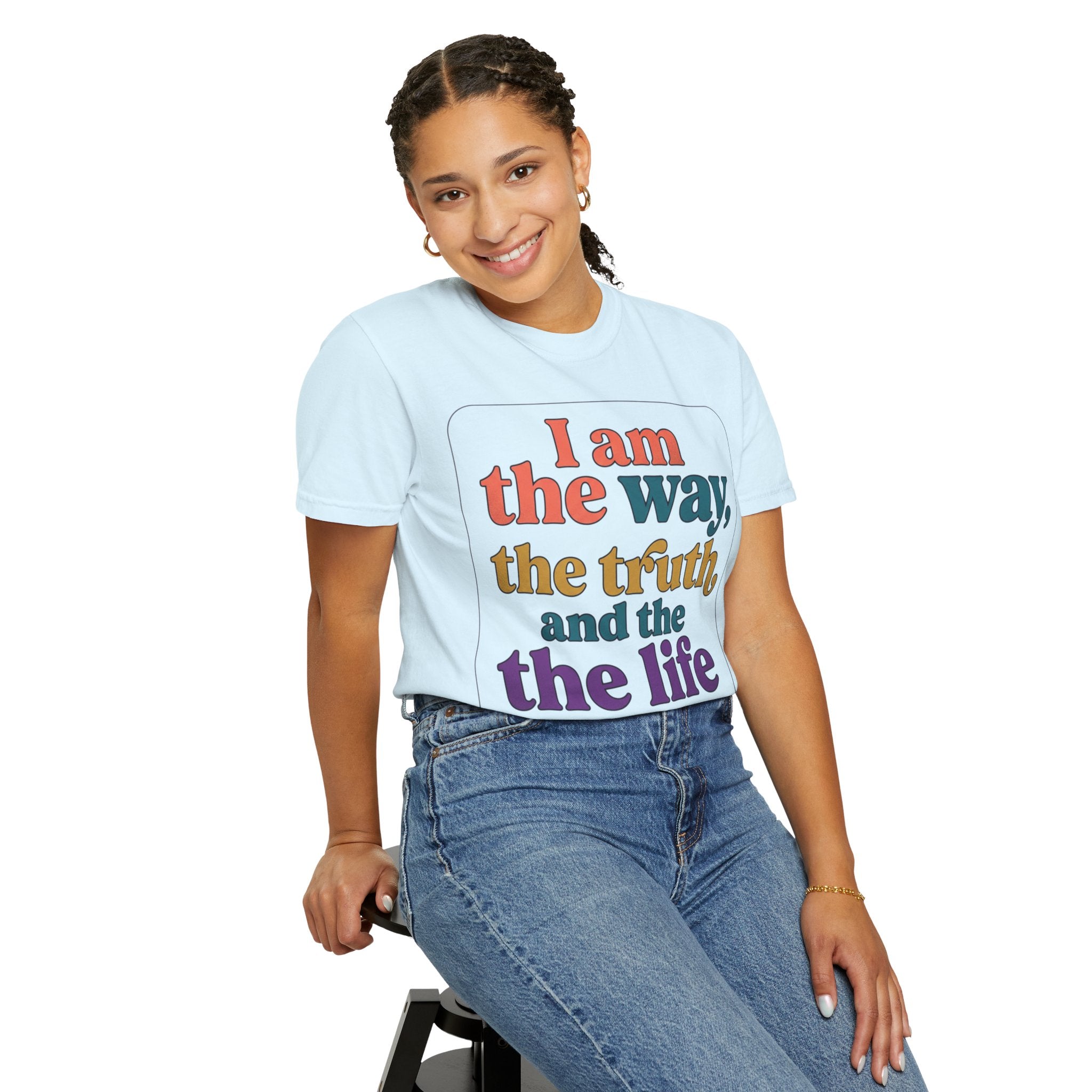 Christian T-Shirt — "I Am the Way, the Truth, and the Life" Retro Scripture Tee (John 14:6)