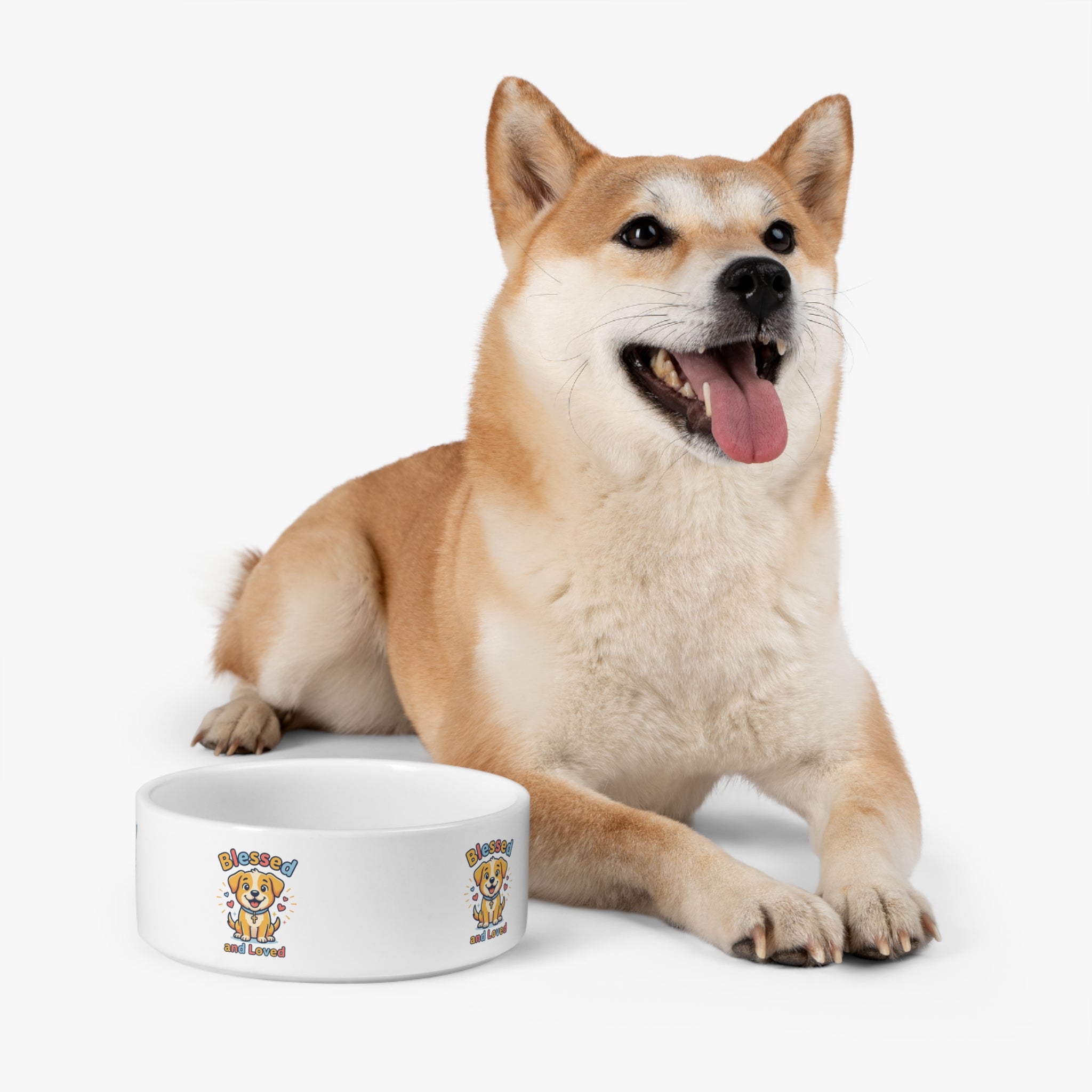 Blessed and Loved Pet Bowl — Cute Dog Feeding Bowl for Puppy Owners