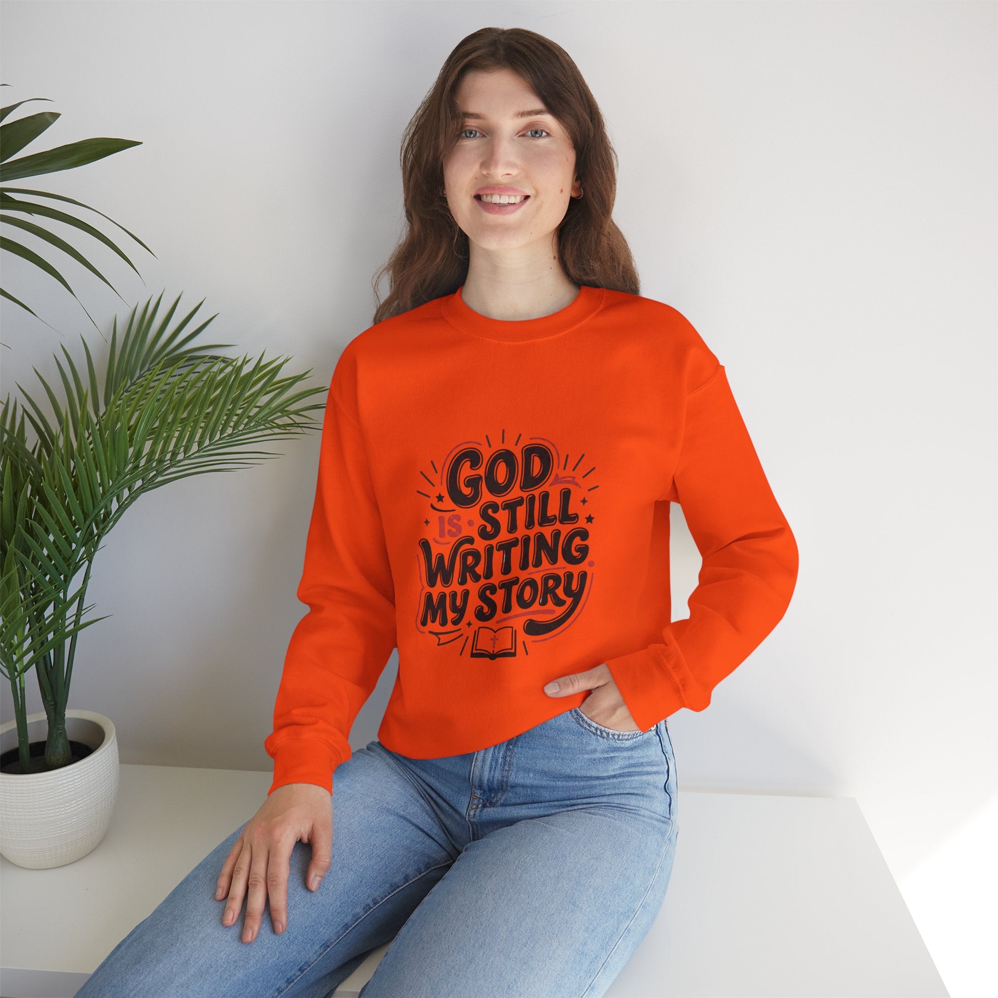 God Is Still Writing My Story Sweatshirt | Christian encouragement, groovy scripture