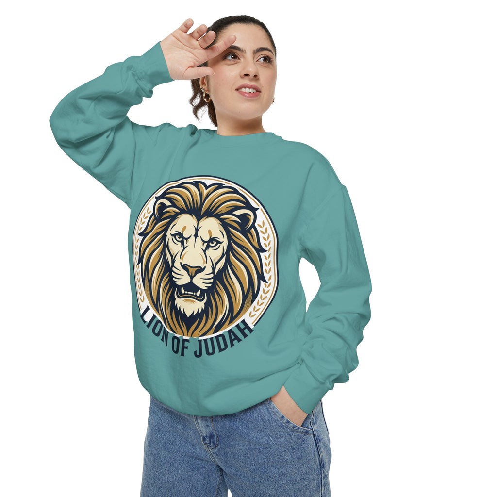 Lion of Judah Sweatshirt — Religious Lion Graphic Crewneck