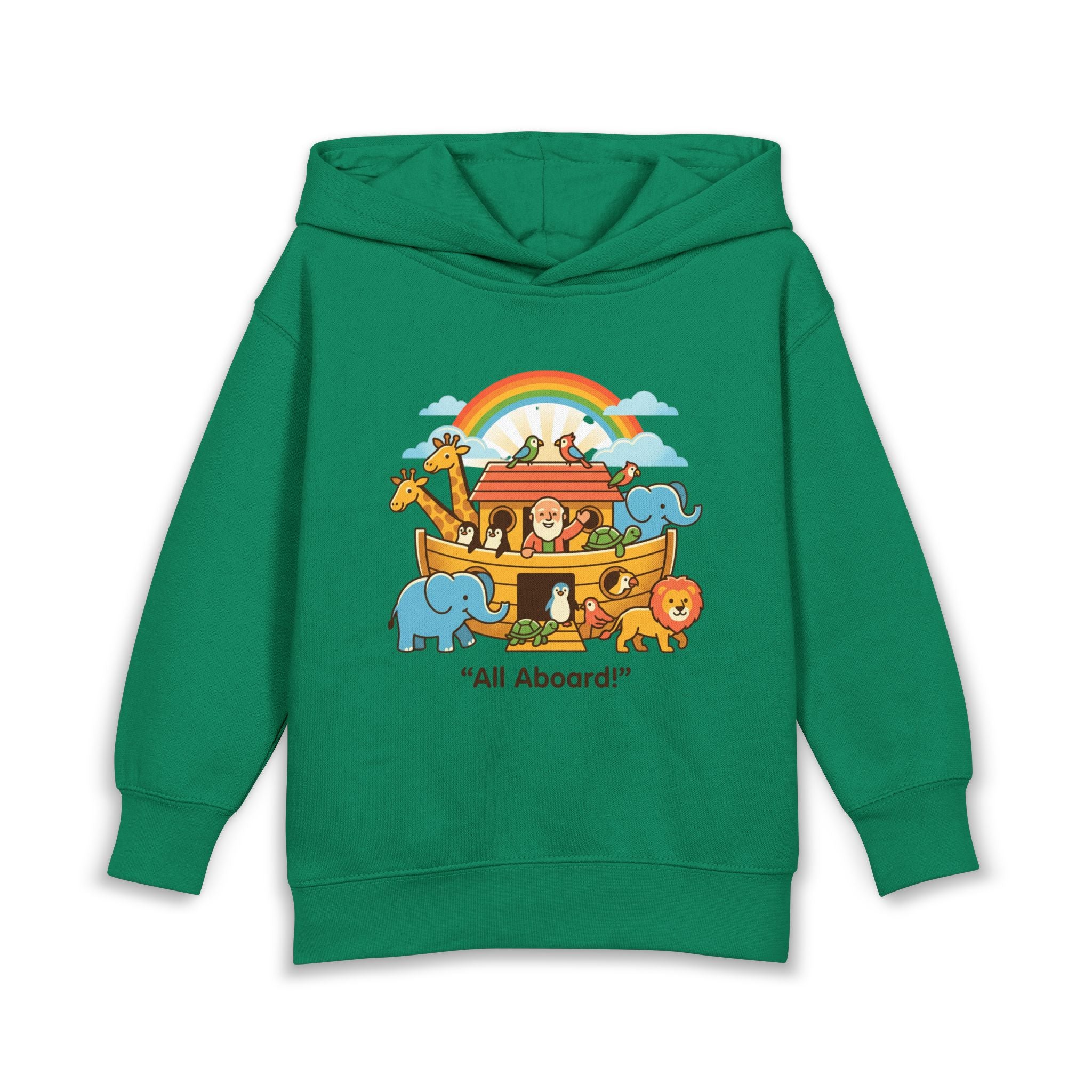 All aboard ark toddler hoodie | cute illustration pullover