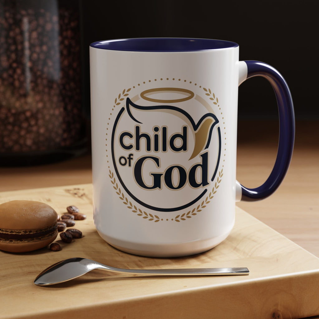 Child of God Accent Coffee Mug — 11/15 oz Christian Faith Ceramic Mug