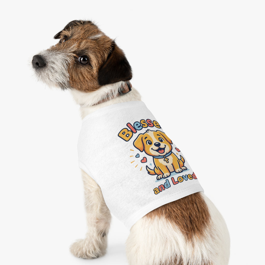Blessed and Loved Pet Tank Top — Cute Dog Faith Graphic