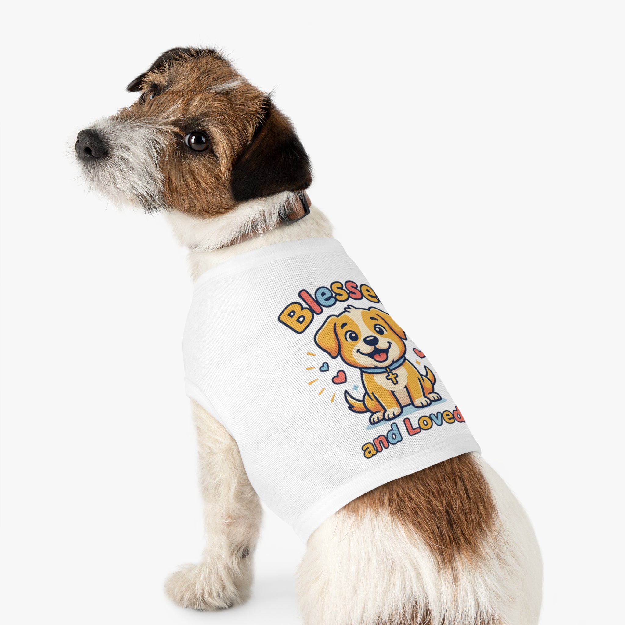Blessed and Loved Pet Tank Top — Cute Dog Faith Graphic
