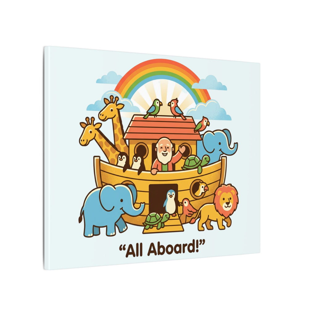 Noah's Ark Animals Matte Canvas | Stretched Wall Art, Kids Nursery Decor