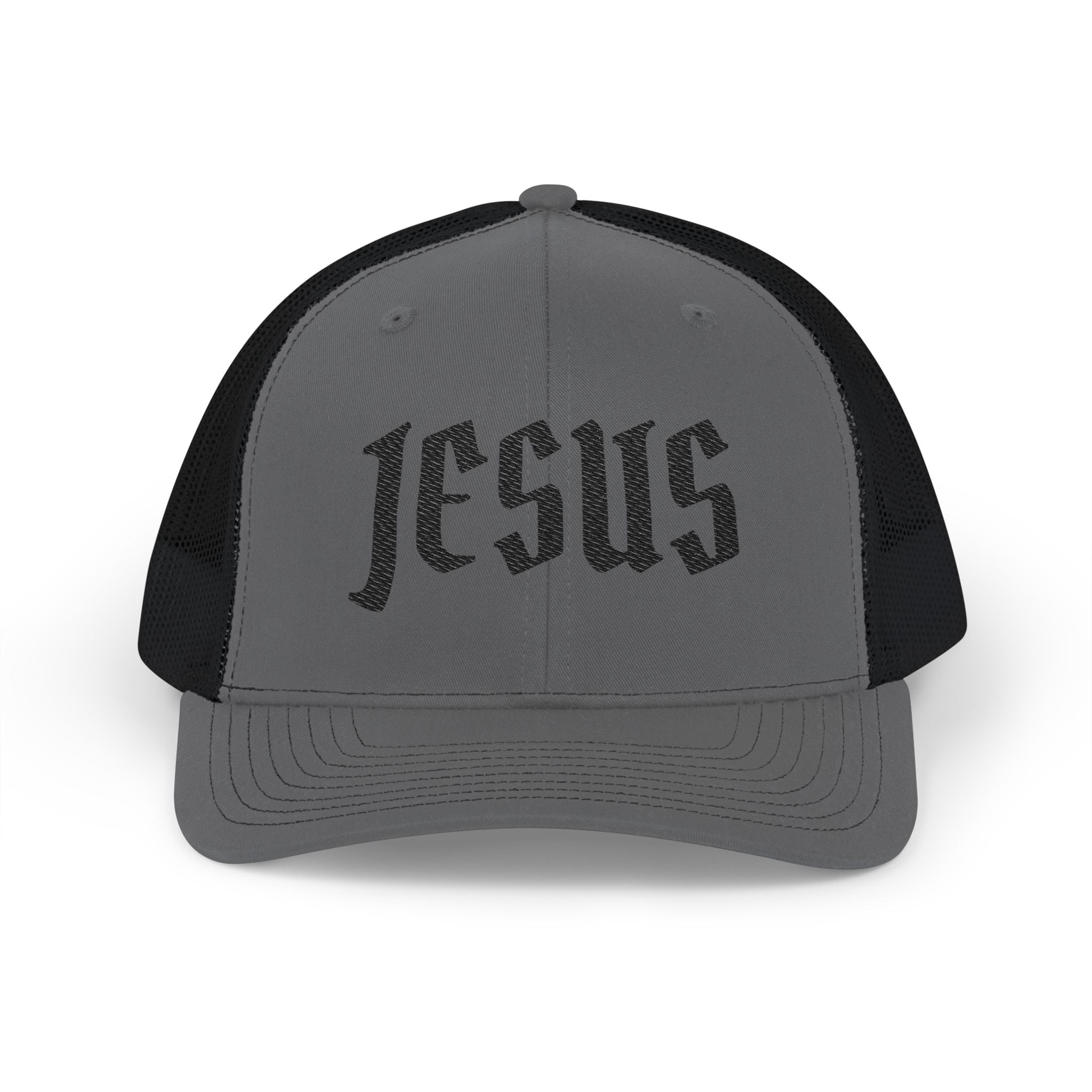 Jesus Embroidered Trucker Cap — Inspirational Snapback Hat