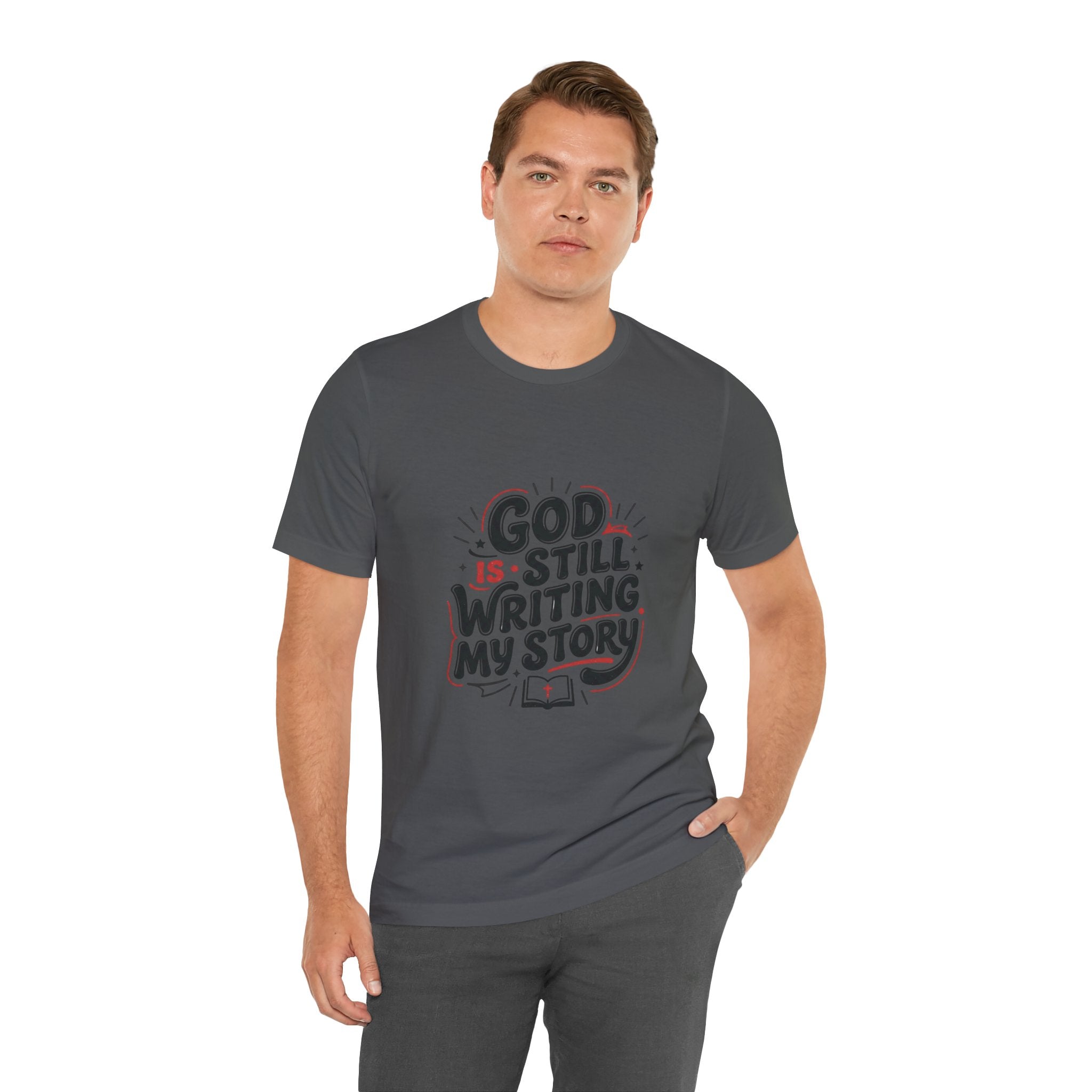 God Is Still Writing My Story T-Shirt | Christian encouragement, pastel groovy scripture