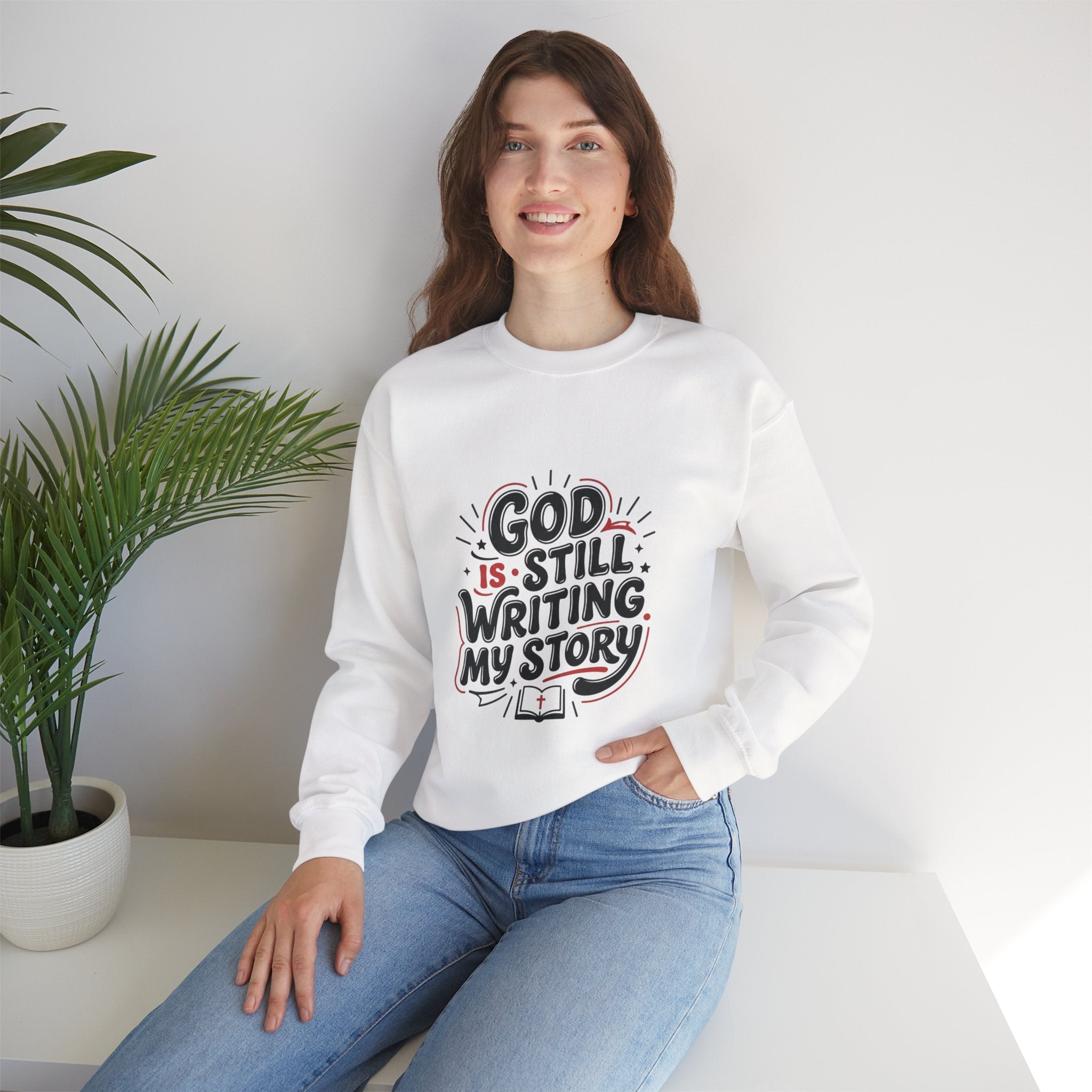 God Is Still Writing My Story Sweatshirt | Christian encouragement, groovy scripture