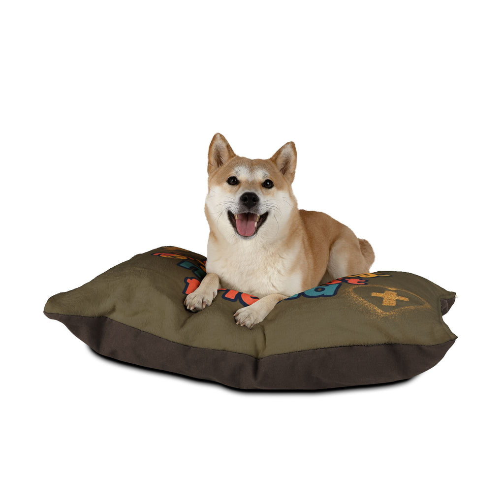 Pet Bed — "Sweet Dreams My Best Friend" Cozy Plush Dog & Cat Bed