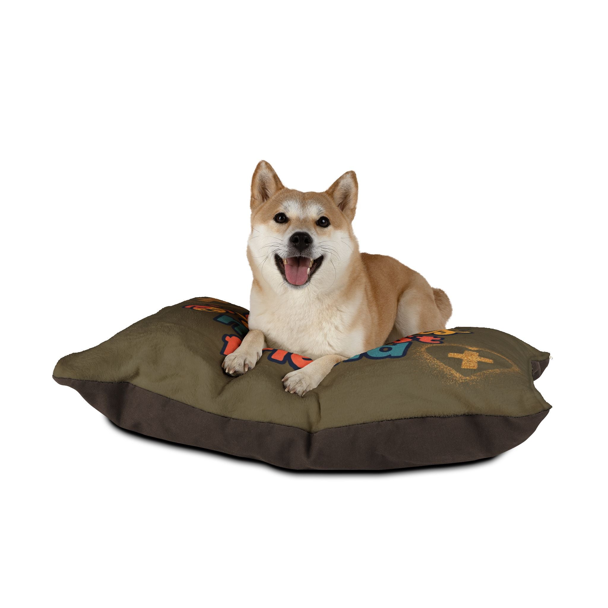 Pet Bed — "Sweet Dreams My Best Friend" Cozy Plush Dog & Cat Bed